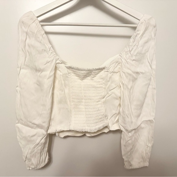 Aritzia Wilfred Novella Blouse Light Birch Size‎ XS - Picture 4 of 6